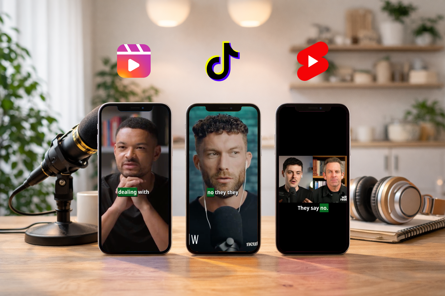 Clip export options for multiple social media platforms