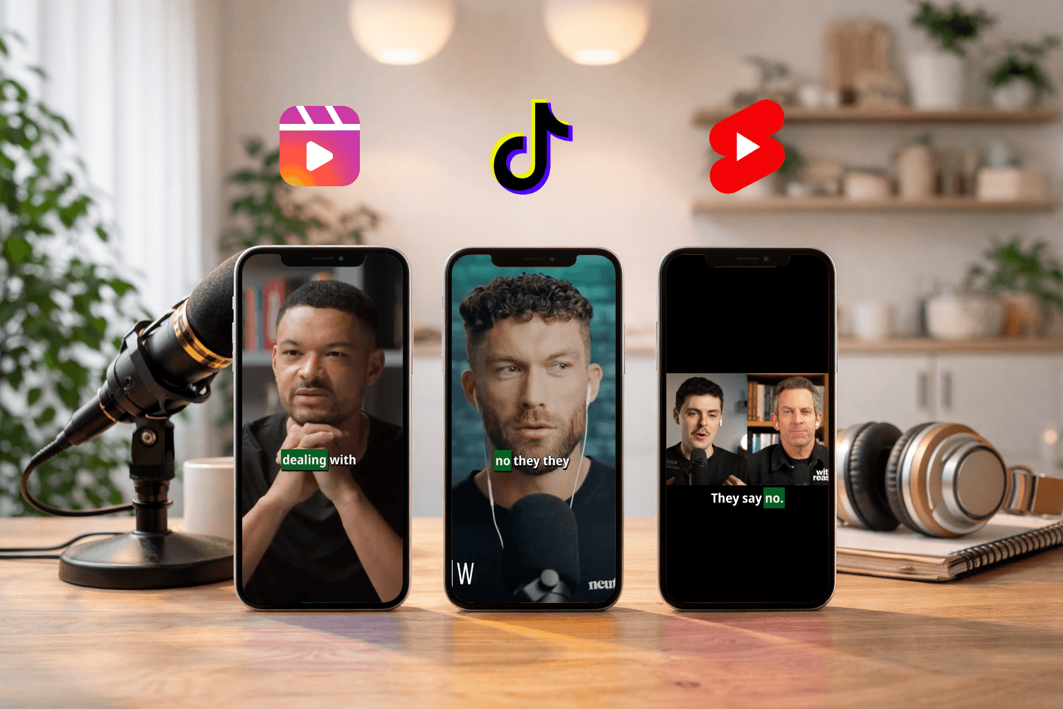 A decorated clip layout with captions and social-ready variants.