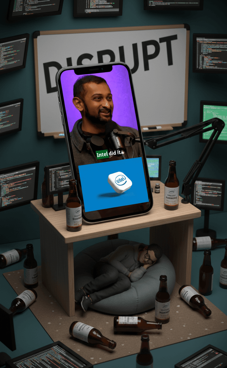 A stylized clip with sticker-like social packaging.